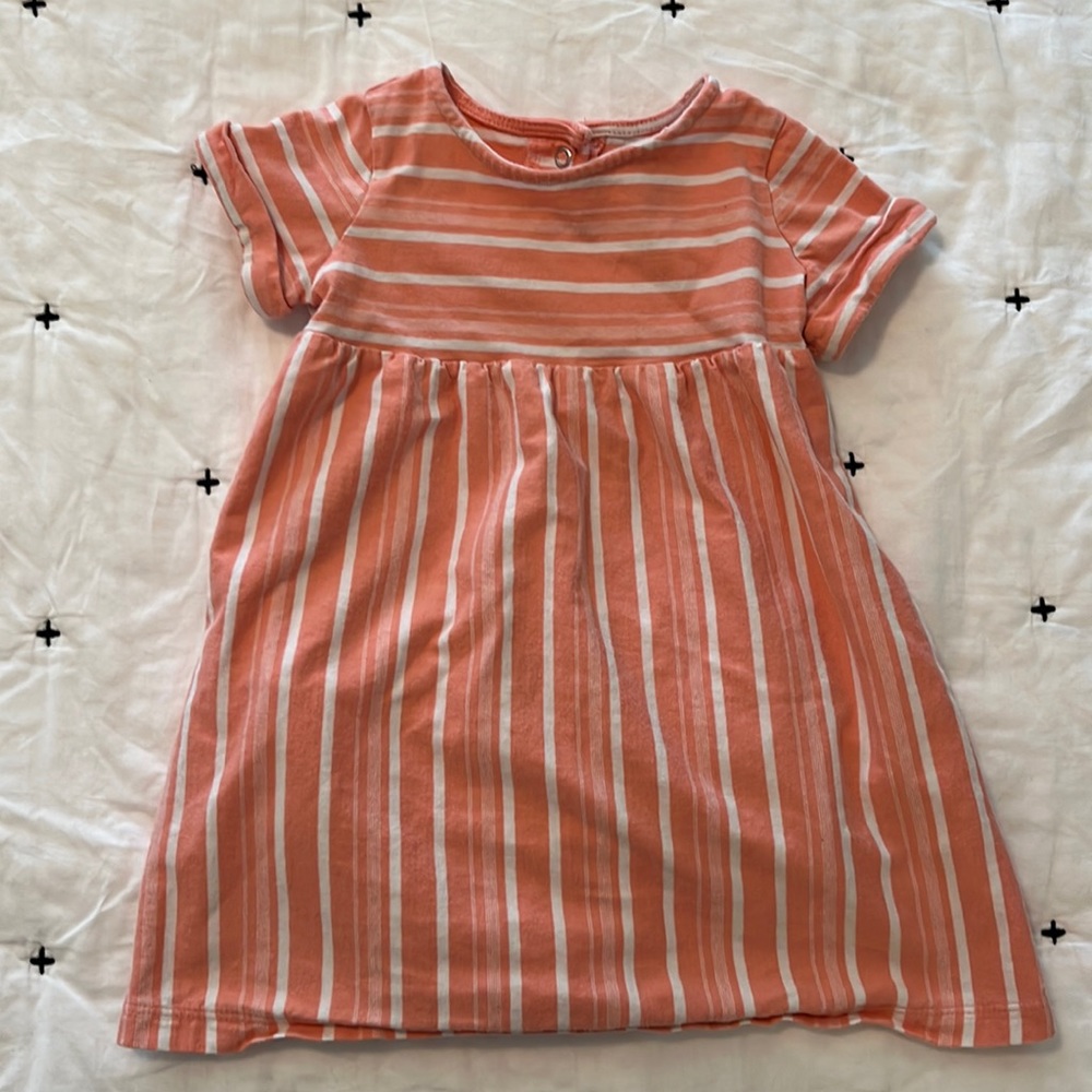 Carters pink striped cotton dress